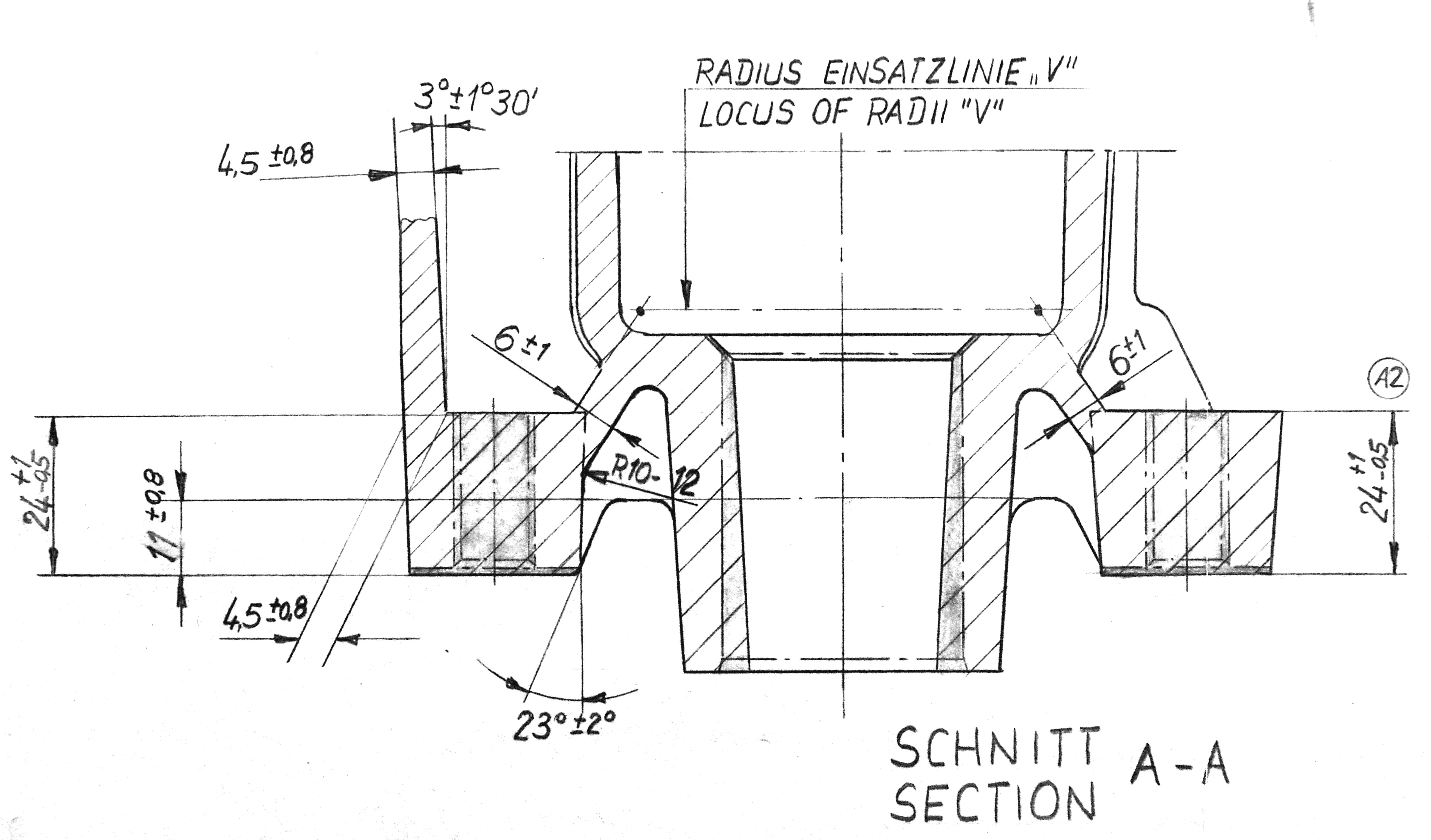 Schwarz-Weiß Scan Schraffuren